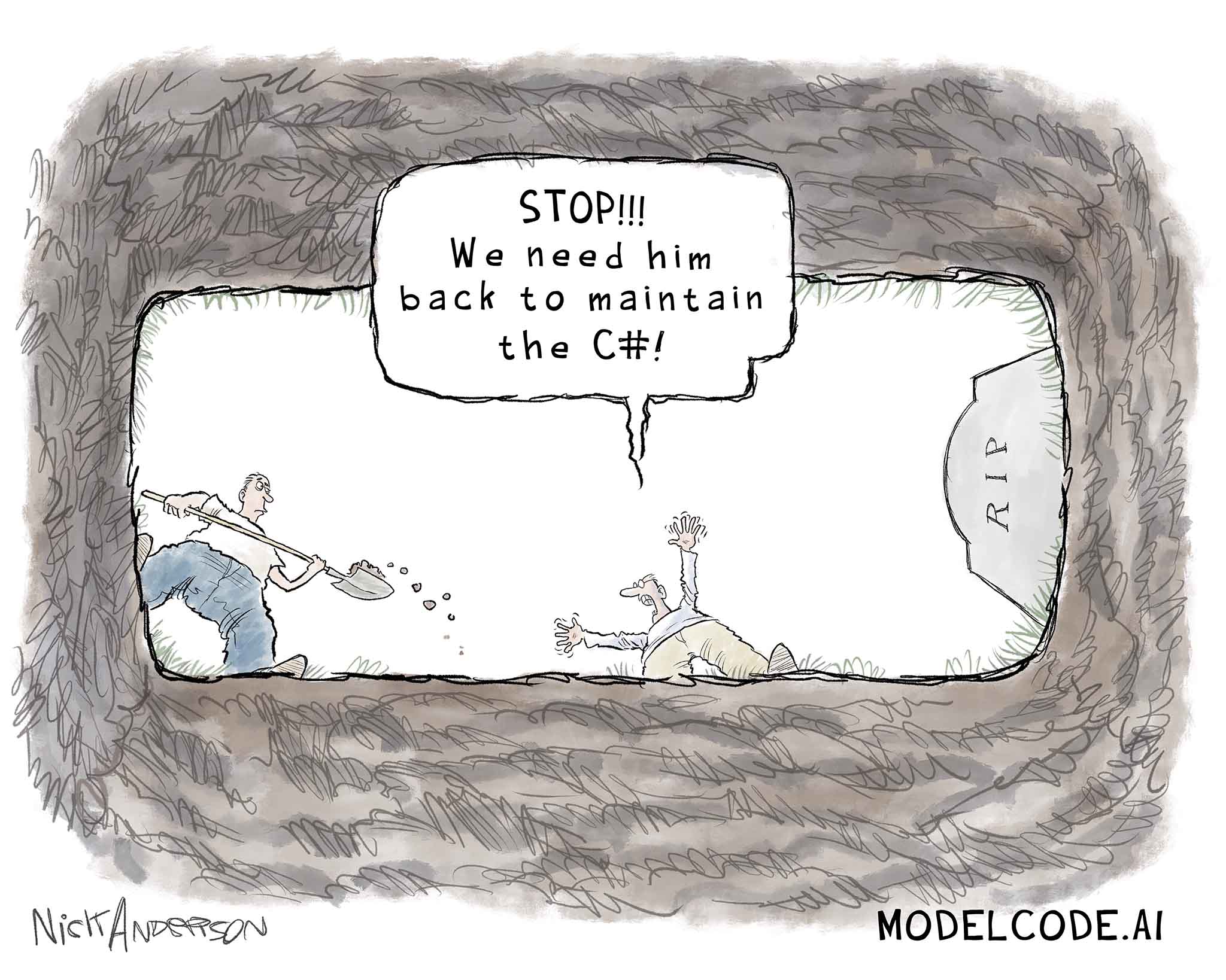 From the Grave Cartoon